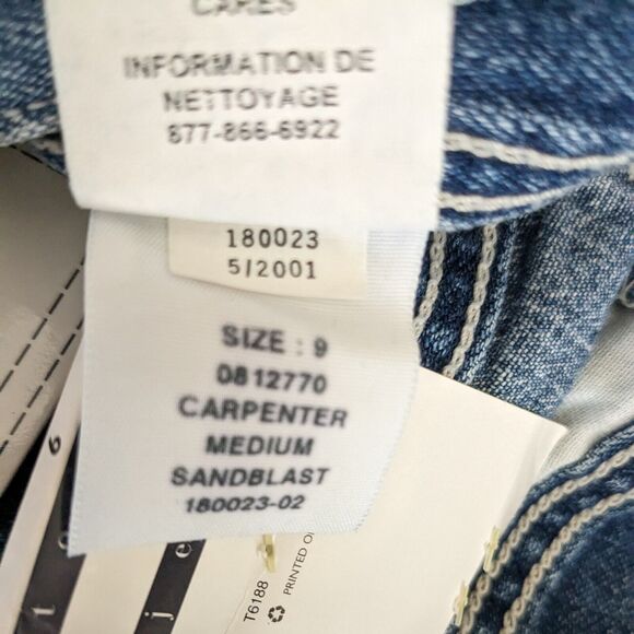 Vintage Y2K Tommy Hilfiger Carpenter Jeans Blue 9 Wide Leg Red Denim Utility - Picture 15 of 15